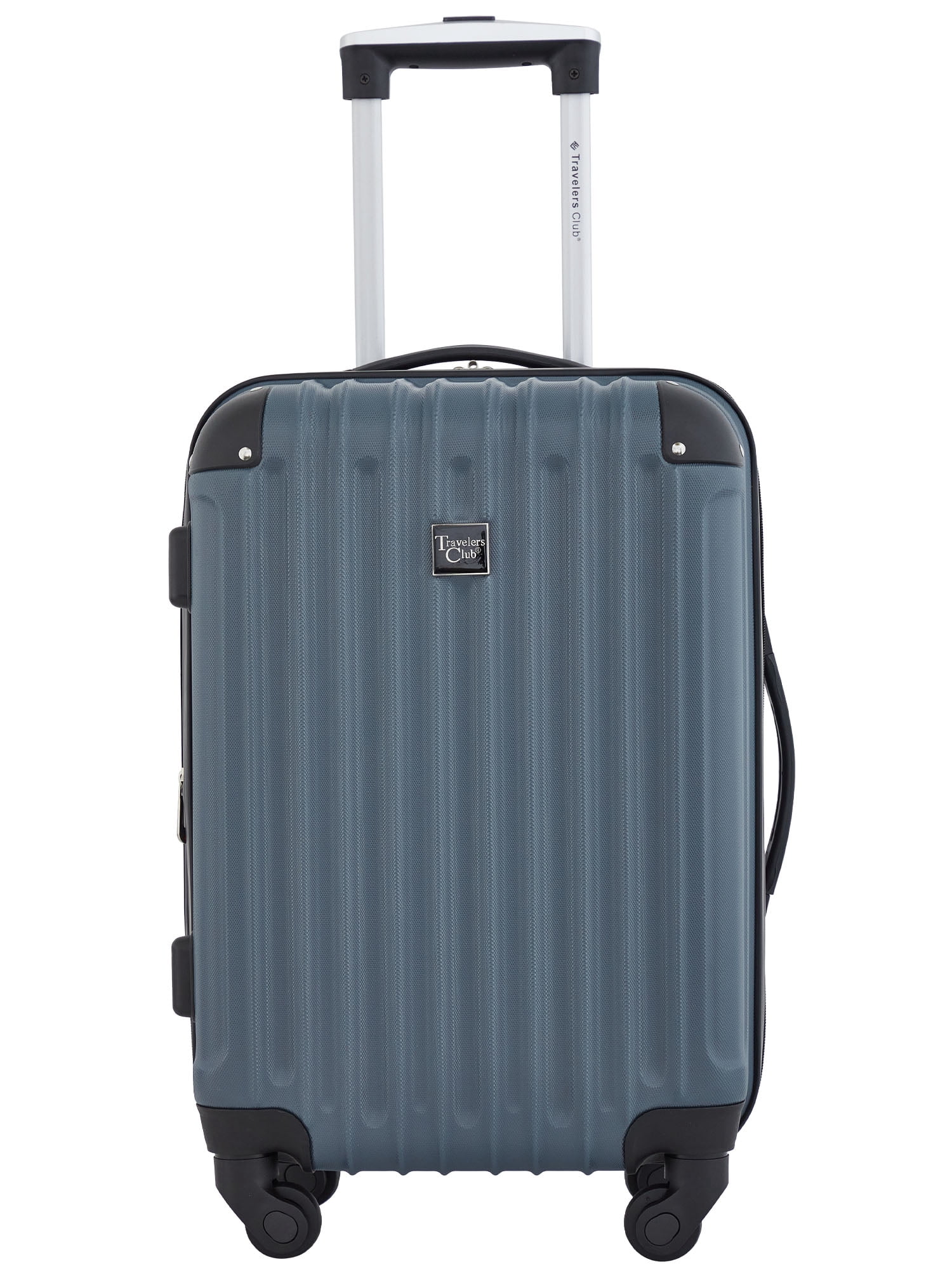 Travelers Club 4-Piece Hard Side Luggage Set with Spinner Wheels - Dark Slate Gray