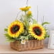 thumbnail image 3 of 10Pcs Artificial Sunflower Heads Silk Sunflowers Heads Arrangements for Party Wedding Sunflowers Decor Craft 5.5 Inch, 3 of 5
