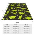 thumbnail image 5 of Bingfone Cute Cartoon Dinosaurs Green Silhouette Print Flannel Fleece Blanket Throw Blanket For Bed,Sofa,Couch,Travel,Camping(40"X30"), 5 of 9