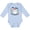 AE-Light Blue, variant on My Second Christmas Santa with Candy Canes Boys or Girls Long Sleeve Baby Bodysuit