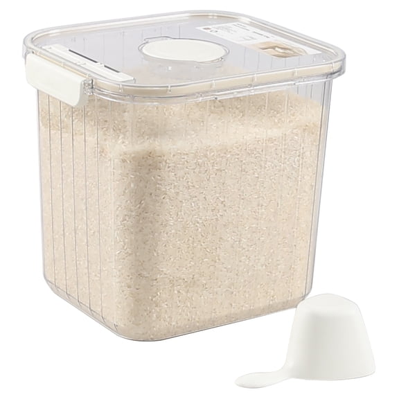 DynkoNA Clear Airtight Rice Container Bin, Cereal Storage Containers with Lids, 1 Pack