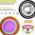 thumbnail image 2 of Walchoice Mixing Bowls with Lids Set of 5, Stainless Steel Nesting Bowls for Baking Serving Preparing, Include 7/3.5/2.5/2/1 QT Metal Bowls - Colorful, 2 of 7