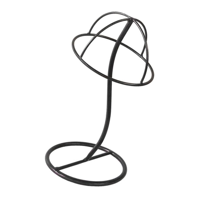 Seitruly 12'' Metal Wigs Holder Stand Caps Hanger Rack Display Hats Holder Cuidado del cabello Negro