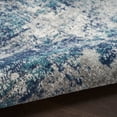 thumbnail image 3 of Nourison Passion Modern Painterly Indoor Area Rug Ivory Teal 8' x 10', 3 of 12
