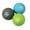 Gray/Green/Blue, variant on Fitness Mad Trigger Point Massage Balls (Pack of 3)