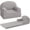 Grey, variant on Bingirl Pink Moon Couch: 2-in-1 Comfy Toddler Couch, Fold Out Convertible to Lounger, Foam Chair with Soft Sherpa - Ideal Gift for Girls and Boys