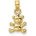 thumbnail image 3 of 14K Yellow Gold 3-D Mini Teddy Bear Charm - 11.8mm, 3 of 7