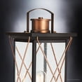 thumbnail image 3 of Luxury Colonial Outdoor Post Light, 20''H x 9''W, with Tudor Style Elements, French Country Design, Olde Bronze Finish and Shatterproof Glass, UHP1230, 3 of 6