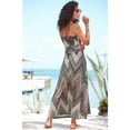 thumbnail image 3 of LASCANA Women's Sleeveless Print Maxi Dress Ruching, 3 of 5