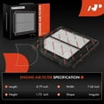 thumbnail image 2 of A-Premium 2-PC Engine Air Filter Compatible with Honda Civic 2006 2007 2008 2009 2010 2011, L4 1.8L, Rigid Panel, Replace# 17220RNAA00, 2 of 6