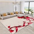 thumbnail image 2 of Machine Washable Area Rugs with Non-Slip Backing, Ideal for Hallway, Living Room, Bedroom, Kitchen and Laundry Room, 6x9 ft Floral Rose Flower Low Pile Rug, 2 of 7