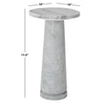 thumbnail image 3 of Safavieh Couture Valentia Modern Marble and Manufactured Wood Round End Table, Light Gray, 3 of 7