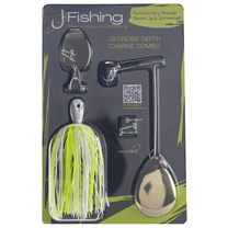 J3 FISHING SPINNERBAIT & BLADED JIG COMBO WHITE CHARTREUSE