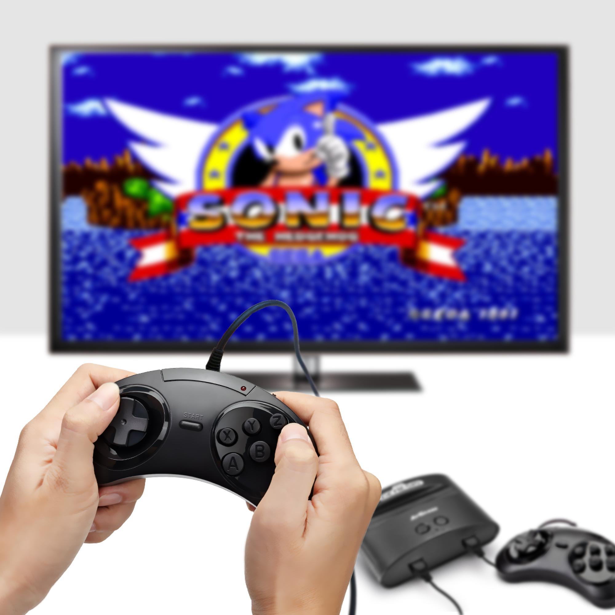 Sega Genesis Classic Game Console with 81 Classic Games Built-in, Black, FB8280C, - image 2 of 3