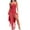 Red, variant on Wo-Fusoul Women's Fashion Bandeau Dress: Asymmetric Hem Casual Spring Summer Wear