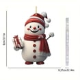thumbnail image 4 of Muñeco Nieve para Navidad Mini Adornos Colgantes Favores Fiesta (Estilo A), 4 of 4