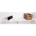 thumbnail image 2 of EZ Shelf 40"-73" Expandable Shelf, White, No Brackets, For Mounting Between 2 Sidewalls, 2 of 5