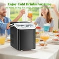 thumbnail image 6 of Haysky Countertop Ice Maker, 26 Lbs/24H, Ice in 6Mins, 2 Sizes, Self-Cleaning Portable Ice Machine Countertops for Home, Office, RV, Camping, Black, 6 of 11
