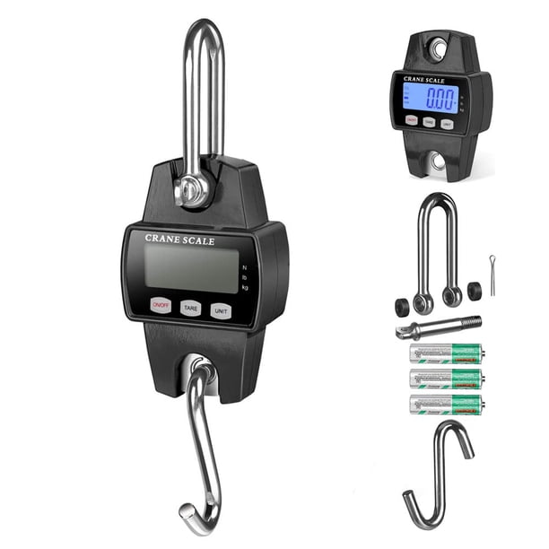 Lumbor37 Báscula Electrónica Colgante, Báscula Balanza Colgante Gancho 660 Lb y 300 Kg, Báscula Digital Comercial con Gancho para Granja, Caza, Pesca Al Air