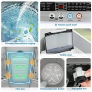 Adnoom Portable Washing Machine, 17.8lbs Large Fully-Automatic Laundry Washer, 10 Washing Programs & 8 Water Levels Selections Machine Ideal for Apartments Dorms Families