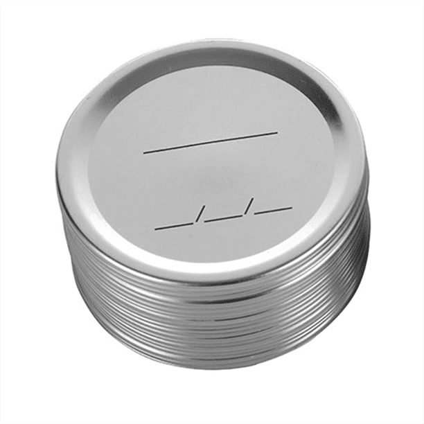 50 Tapas para Tarros de Albañil, de Boca , Reutilizables, de Metal, A Prueba de Fugas, de Tipo Dividido, de 70 mm