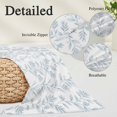 thumbnail image 3 of Botanical Leafy Vines Throw Pillow Cover 20 x 26 Inch Decorative Pillow Cover Coastal Dusty Blue Farmhouse Leaves Lumbar Pillowcase Seasonal Rectangle Cushion Case for Couch Sofa Bed Living Room, 3 of 9