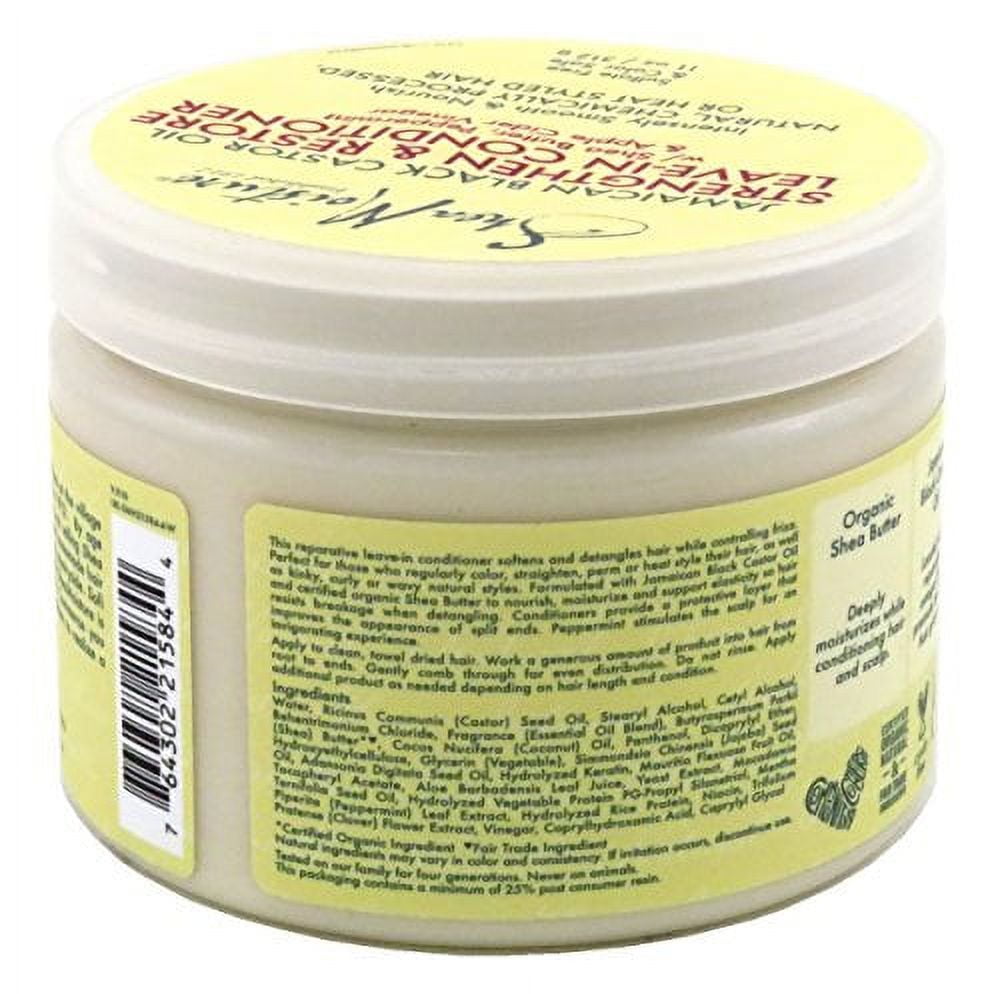 Shea Moisture Jamaican Black Castor Oil Strengthen & Restore Leave-In Conditioner 11 oz (Pack of 2)