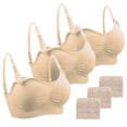 thumbnail image 2 of 3 pcs Nylon Seamless Maternity Nursing Bra with Pads, Extenders, 2 of 9