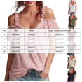 thumbnail image 3 of QGJZVUNL Womens Cold Shouler Going Out Tops Flowy Sleeve Tank Top Summer Outfits Casual V Neck T Shirts Size 2XL, 3 of 6