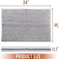 thumbnail image 2 of Citylife Bath Rug 16" x 24" Pale Grey Soft Absorbent Chenille Shaggy, 2 of 7