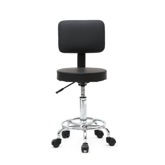 Sunshen Drafting Chair,Ergonomic Office Desk Chair with Back Support,Tall Adjustable Rolling Stool with Footrest & Thick Seat Cushion,Computer Chair for Salon Medical Spa Home Bar Kitchen,Black