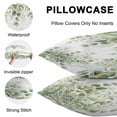 thumbnail image 5 of Sage Green Eucalyptus Throw Pillow Covers 26x26 Inch Set of 2, Spring Summer Farmhouse Leaves Waterproof Outdoor Pillow Covers, Decorative Cushion Pillowcases for Couch, Sofa, Bed, Garden, Patio, 5 of 9