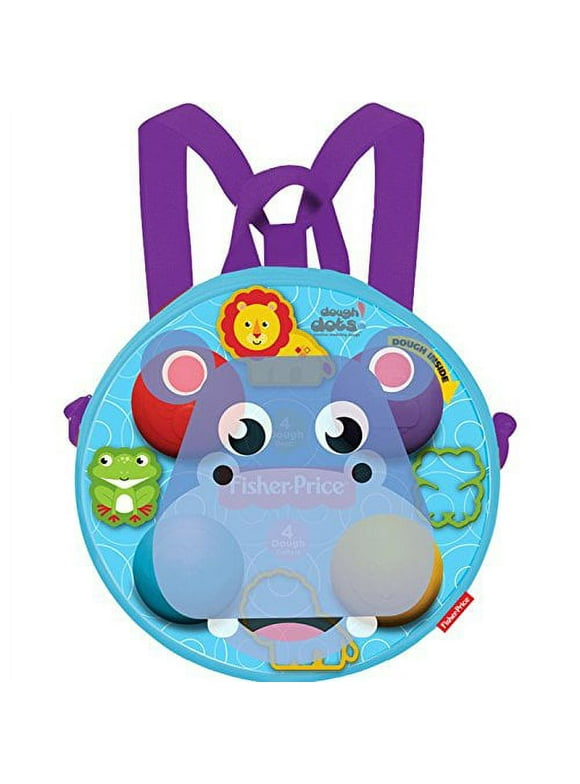 Fisher-Price Dough Dots on The Go 9 Pieces Play Set-Hippo Modeling Clay