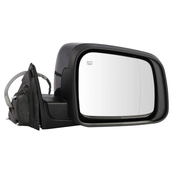 TRQ Exterior Power Heat Folding LED Signal Mirror Black Smooth RH Side for Jeep MRA08238 Fits select: 2014-2018,2020 JEEP GRAND CHEROKEE