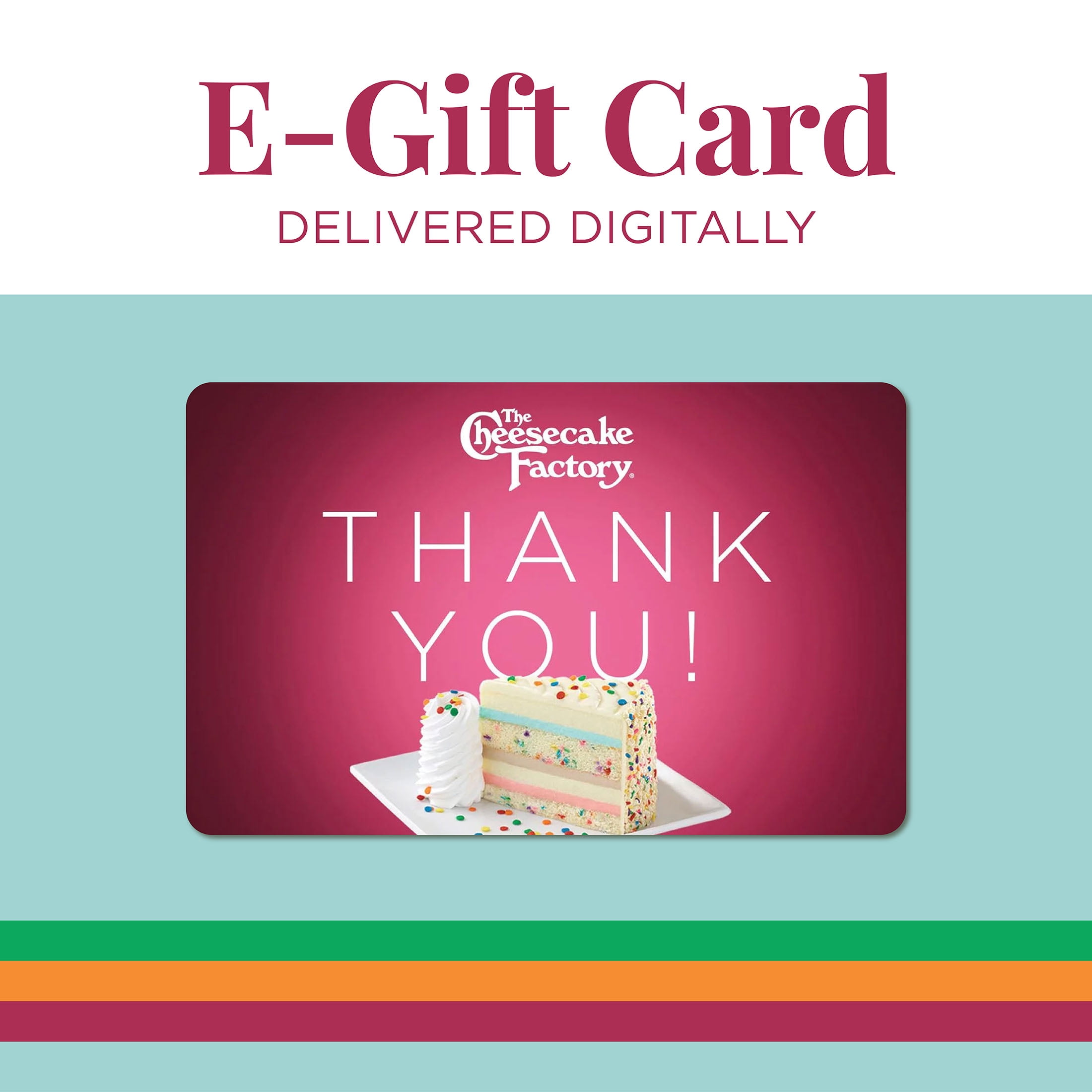 The Cheesecake Factory $50 Thank You eGift Card [Email Delivery]
