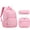 Pink, variant on 3-Piece Backpack Set,Large Capacity Daisy Print Backpack with Insulated Lunch Bag & Pencil Pouch,Waterproof with Laptop Compartment & Side Pocket