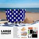 thumbnail image 5 of Fotbe Navy And White Polka Dot Bolsa de Viaje para Playa - Resistente al Agua, Bolsa Tote de Gran Capacidad y Ligera con 7 Bolsillos para Mujeres y Hombres, 5 of 7