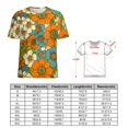 thumbnail image 2 of Nostalgic Vintage Floral Womens Tops Women's Fashion Casual Short Sleeve Flower Print Round Neck Pullover Top Blouse, 2 of 6