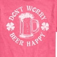 thumbnail image 2 of Instant Message - Don't Worry Beer Happy - Men's Short Sleeve Graphic T-Shirt, 2 of 6