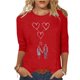 thumbnail image 4 of TaTaai Women's 3/4 Sleeve Round Neck Top, Stretch Casual Blouse, Soft Everyday Shirt, Fashion Tee for Home Office Wear Gift, 4 of 4