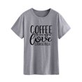 thumbnail image 4 of Women Coffee Is My Love Letter Printed Pullover Tops, 4 of 7