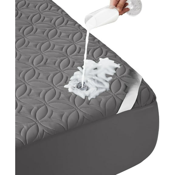 Waterproof Mattress Protector, Queen Size Mattress Pad, Noiseless, with Deep Pockets, 6" - 18" Depth, Soft and Breathable Dust-Resistant Mattress Cover, Washable, Suitable for Home, Bedroom, Hotel