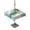 Blue, variant on Square Outdoor Tablecloth with Umbrella Hole Summer Beach Outside Table Cloth Waterproof Patio Table Cover Tropical Coastal Palm Tree Surfboard Zipper Tablecloths for Picnic Party Camping 60x60 Inch