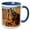 Blue/White, variant on 3drose, Morocco, El Jadida Province., 11oz Two-tone Green Mug