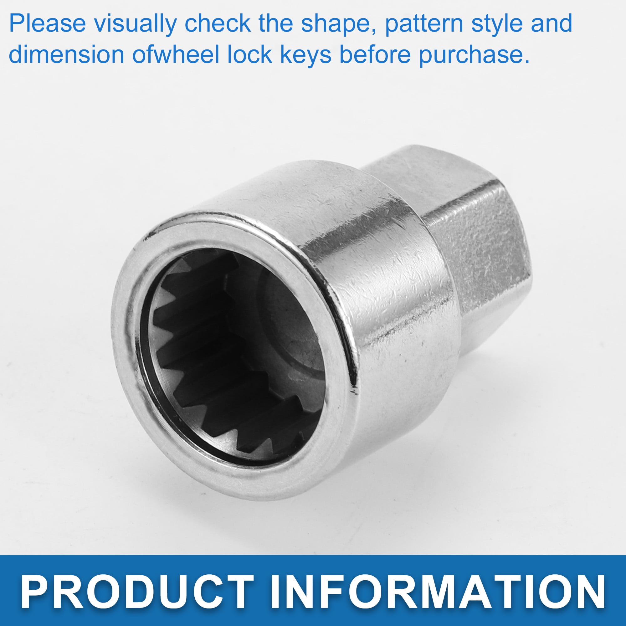 Unique Bargains Vehicle Wheel Lock Lugnut 51 Anti-theft Screw Nut Removal Key Socket