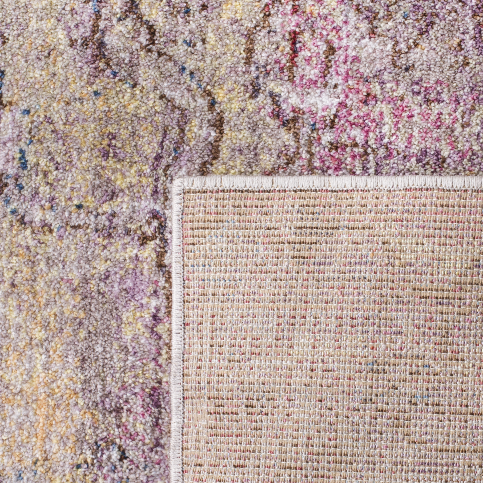 SAFAVIEH Bristol Letha Floral Polyester Area Rug, Pink/Gray, 6' x 9'