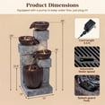 thumbnail image 3 of ELLEGNT 32" Outdoor Water Fountain with LED Lights – 4-Tier Cascading Fountain for Patio, Deck, Backyard, Balcony, 3 of 9