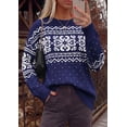 thumbnail image 3 of PRETTYGARDEN Women's Fair Isle Oversized Sweater Relaxed Fit, Soft Cozy Knit, Long Sleeve Pullover, Crew Neck, Going Out Tops, Fall Holiday Outfits, Winter Fashion Clothing, 3 of 8