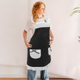 thumbnail image 4 of Delantal retro negro con volantes laterales, delantal de cocina vintage con bolsillos para mujeres y niñas, ideal para camareras y sirvientas, 4 of 7