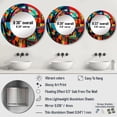 thumbnail image 4 of Designart "Dynamic Orange Forces in Motion" Modern Geometric Orange Large Round Mirror - Round Bedroom Mirror Wall Decor - Modern Round Printed Mirror - 36" x 36", 4 of 6